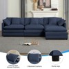 Mjkone 113'' L-Shaped Modular Sectional Sofa,Modern Chenille 4-Seat Cloud Couch with Ottoman and Thickened Cushion - 3 of 4