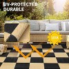 Outdoor Patio Rug Reversible Mats Plastic Straw Rug Waterproof Carpet Modern Plaid Mat for RV Backyard Deck Picnic Beach Camping - 4 of 4