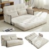 Muti-Functional Folding Loveseat Sofa Bed Floor Sofa Bed,Lazy Sofa with Pillows,6 Position Adjustable Backrest - 4 of 4
