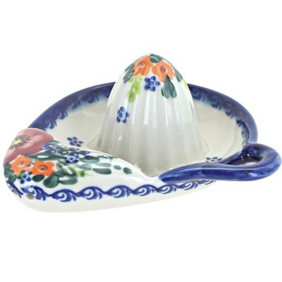 Blue Rose Polish Pottery Berry Bouquet Lemon Squeezer