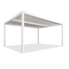 PURPLE LEAF Outdoor Louvered Pergola Aluminum Gazebo Modern White Patio Metal Pergola with Adjustable Rainproof Hardtop for Garden Lawns Yard - 2 of 4