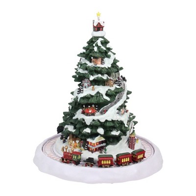 Mr. Christmas 12.5" Pre-Lit Green and White Animated Musical Express Train Christmas Tabletop Decor