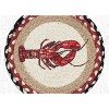 Earth Rugs Fresh Lobster Round Jute Trivet – 10"x10" Hand-Braided Rustic Coastal Kitchen Accent - 2 of 3