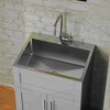 24in White Paint Free Laundry Tub Cabinet Stainless Steel Combo - 4 of 4