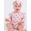 RuffleButts Baby Girls Sweatshirt Bubble Romper - 3 of 4