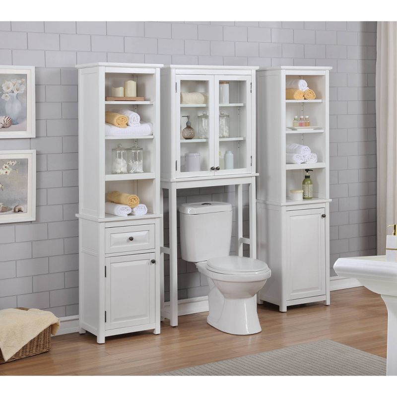 Dorset Over The Toilet Space Saver Storage White - Alaterre Furniture, 4 of 9