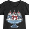 Girls' - Instant Message - Americana Fitted Short Sleeve Graphic T-Shirt - 2 of 4