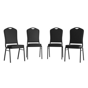 Flash Furniture 4 Pack HERCULES Series Crown Back Stacking Banquet Chair - 1 of 4