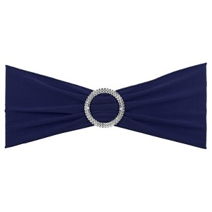 Unique Bargains Polyester Wedding Decoration Stretch Chair Sashes Bows 10 Pcs - 1 of 4