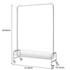 AZL1 Life Concept Garment Rack with Basket on Wheels Rolling Heavy Duty 2 Pcs for Bedroom Laundry Room Home Storage, Silver, 50.7"*17.5"*6.6" - 3 of 4