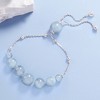 Ross-Simons 28.45 ct. t.w. Graduated Aquamarine Bead Bolo Bracelet in Sterling Silver Size - 4 of 4