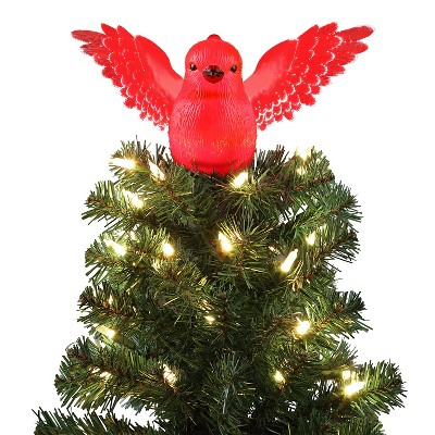 Mr. Christmas Animated Fiber Optic Cardinal Christmas Tree Topper