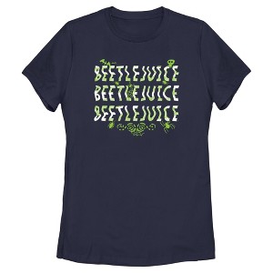 Women's Beetlejuice Trippy Logo Icons T-Shirt - 1 of 4