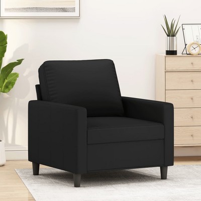 vidaXL Sofa Chair Black 23.6 in. Velvet