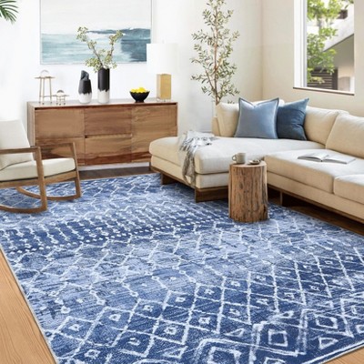 GAOMON Vintage Geometric Area Rug Washable Rug Soft Foldable Accent Carpet