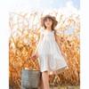 Deux par Deux Girl Sleeveless Linen Dress White and Sage Striped - 2 of 4