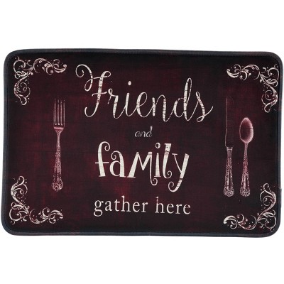 20" X 30" Relaxed Chef Series Anti-Fatigue Kitchen Mat Family And Friends - J&V Textiles