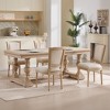 NicBex French Country Dining Chairs Set of 2 with Upholstered/Nature Rattan Backrest,Rustic Weathered Kitchen Chairs,Living Room Chairs - 3 of 4