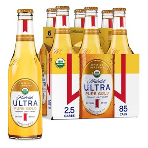 Michelob ULTRA Pure Gold Organic Light Lager Beer - 6pk/12 fl oz Bottles - 1 of 4