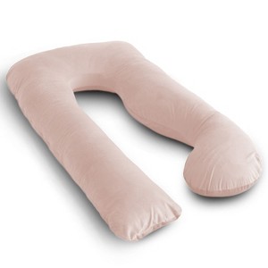 PharMeDoc Pregnancy Pillow, U-Shape Full Body Maternity Pillow, Velvet Cover - 1 of 4