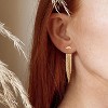 Gold Earrings for Women, 14K Gold Plated Tassel Dangle Earrings for Women Trendy Hypoallergenic Long Chain Earring - 2 of 4