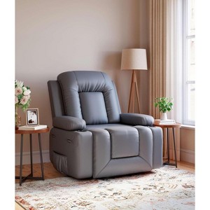 Power Lift Recliner Chair with Heat and Massage - Adjustable Chair, Faux PU, Ergonomic Back/Leg Support for Elderly & Mobility Needs - 1 of 4