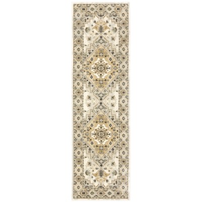 Oriental Weavers Florence 4332X Beige/ Grey Indoor Area Rug - 2'3" x 7'6"