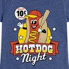 Girls' - Instant Message - Baseball Mascot Hot Dog Night Fitted Short Sleeve Graphic T-Shirt - 2 of 4