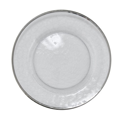 Silver shop rim plates