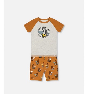 sloths on tan and mottled