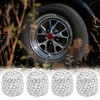 Unique Bargains Valve Stem Caps Handmade Faux Crystal Rhinestone Universal Auto Car Tire Valve Caps Chrome Dustproof Bling 4 Pcs - 3 of 4