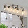 31" Modern 5-Light Bathroom Vanity Light Fixture with Clear Glass Shades, Perfect for Bathroom, Vanity, and Dressing Area Lighting (No Bulbs) - 3 of 4