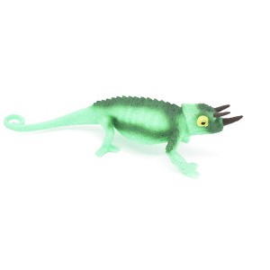 Collectible Wildlife Gifts | Chameleon, Three-Horned, Plastic Toy Lizard,  Gift, Realistic Figure, Educational Model,  Gift,       7"      F2038 B187 - 1 of 4
