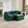 Airsurfer Compact Emerald Green Ottoman Modern Plush Ottoman Living Room Accent for Relaxation and Style - 4 of 4