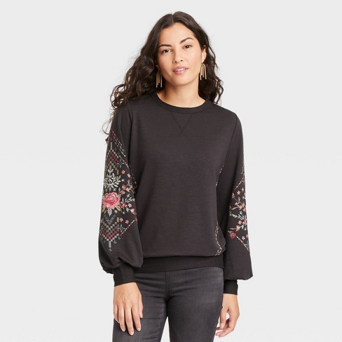 Women's Embroidered Sweatshirt - Knox Rose™ - image 1 of 3