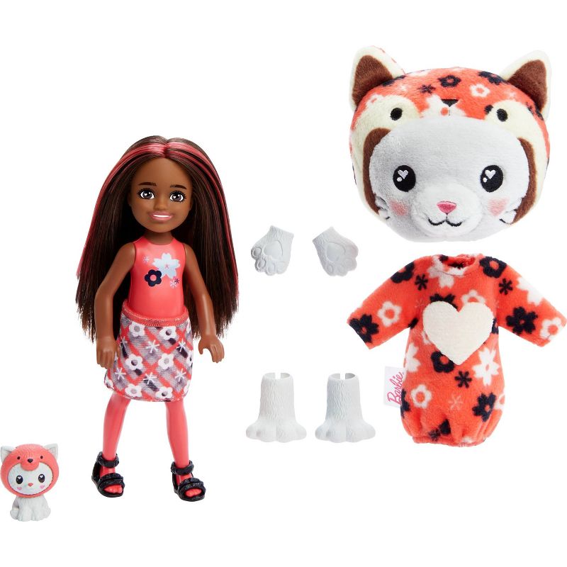 Barbie Cutie Reveal Kitten as Red Panda Costume-Themed Series Chelsea Small Doll &#38; Accessories, 5 of 6