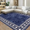 coucheta Washable Area Rug for Living Room, Multi-size Modern Bordered Non Slip Stain Resistant Non Shedding Low Pile Carpet, for Bedroom, Dining - 3 of 4