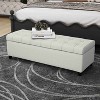 CAVINAS Polyester Storage Ottoman Bench with Button-Tufted Top,Upholstered Storage Ottoman,Storage Benches for Living Room,Bedroom - 4 of 4