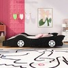 Whisen Twin Size Race Car-Shaped Platform Bed with Wheels - 2 of 4