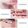 Pink Vanity Desk With Mirror and Lights, Makeup Vanity Dressing Table With 3 Color Modes LED Lighted Mirror - 4 of 4