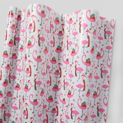 55 sq ft Flamingos Gift Wrap White - Wondershop™