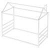 Twin Size Metal House-Shaped Floor Bed with Roof and Chimney Design, Modern  Platform Bed Frame, No Box Spring Required, for Kid' Room or Baby Room - 4 of 4