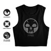 Women's Magic The Gathering Black Symbol Sleeveless Crop Top Tank - 3 of 4