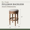 Maven Lane Pullman Backless Swivel Fabric Bar Height Bar Stool - 3 of 4