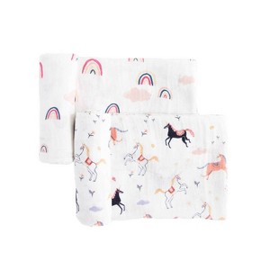 Red Rovr Organic Cotton Muslin Swaddle Blanket - 2pk - 1 of 4