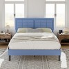 VECELO Twin/Full/Queen Size Upholstered Bed Frame Button Tufted Adjustable Headboard - 4 of 4