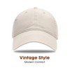 TIME HOLLOW Beige Vintage Washed Dad Hat - 2 of 3