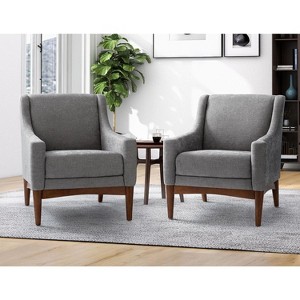 Set of 2 Gerard Mid-century Modern Style Armchair with Sloped Arms| ART OF LIVING DESIGNS - 1 of 4