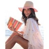 Shiraleah Pink and Natural Armida Sun Hat - image 3 of 4