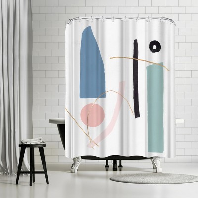 Americanflat Precision I Blush Version by Pi Creative Art 71" x 74" Shower Curtain